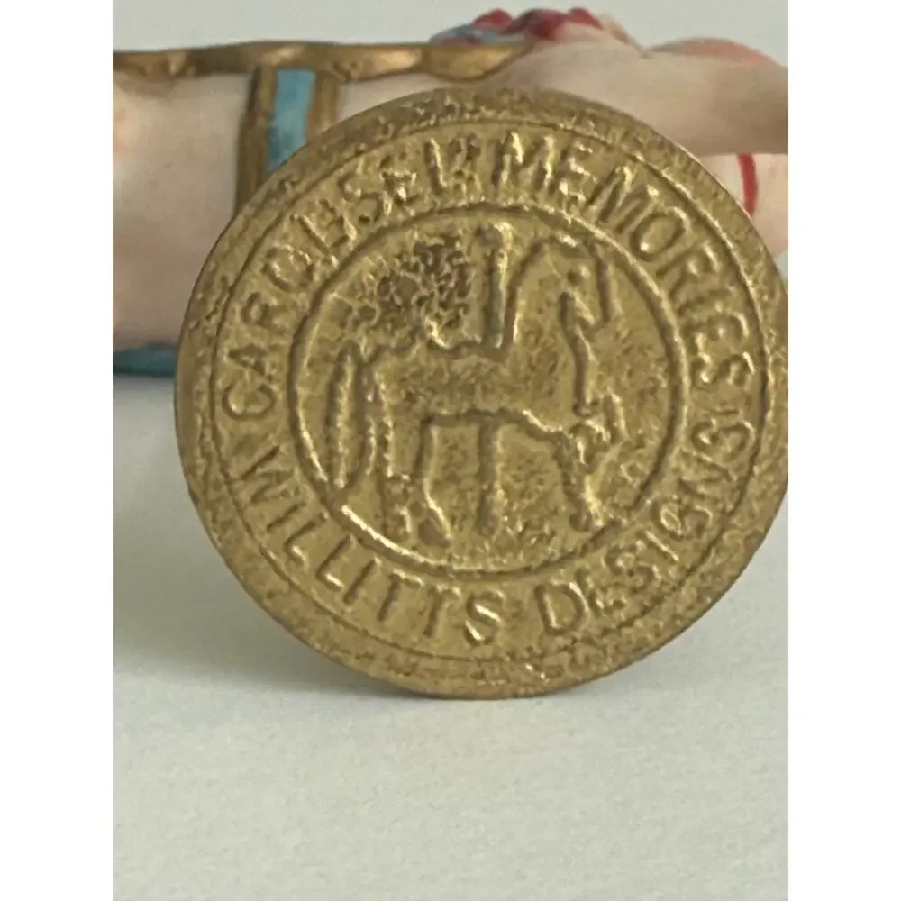 Vintage Carousel Pig Ornament with Brass Stand Carousel Memories Willitts Design